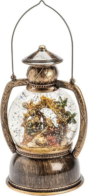 Konstsmide LED Kugellaterne Nostalgische Weihnachtskugel in Braun, Höhe: 20 cm - Bild 1