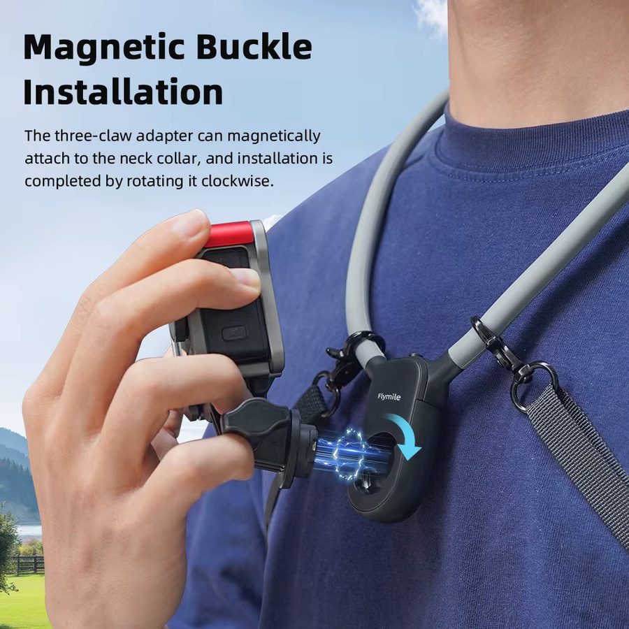 Flymie Nackenhalterung und POV Selfie-Brustgurt für DJI Pocket 4, Action 6 Pro, OSMO 360, Insta360 Ace Pro und GoPro 13 Zubehör - Bild 2