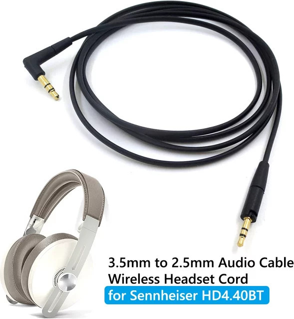 Sennheiser Ersatz-Audiokabel für MOMENTUM 3, HD400S, HD450BT und HD458BT, 3,5 mm auf 2,5 mm Jack, Schwarz - Bild 1