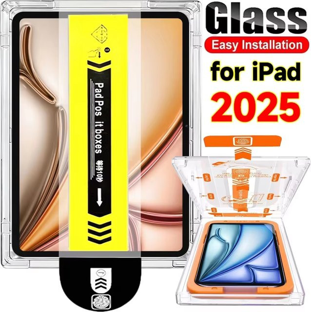 Transparentes gehärtetes Glas als Displayschutz für Apple iPad Pro 13 12.9 11 M4 M3 M2 sowie iPad Air 5 4 und iPad Mini 6 7 11. Generation - Bild 1