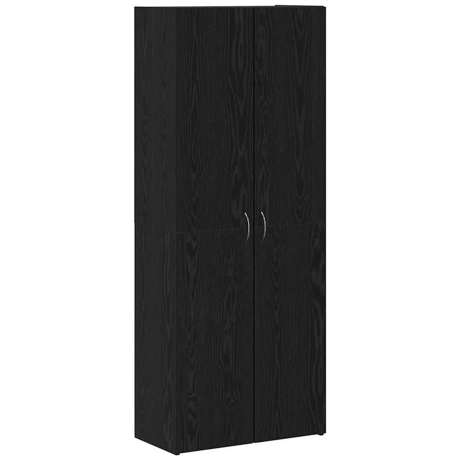 vidaXL Büroschrank mit Regal in Eiche Schwarz, B/T/H: 70 x 32 x 77,5 cm - Bild 2