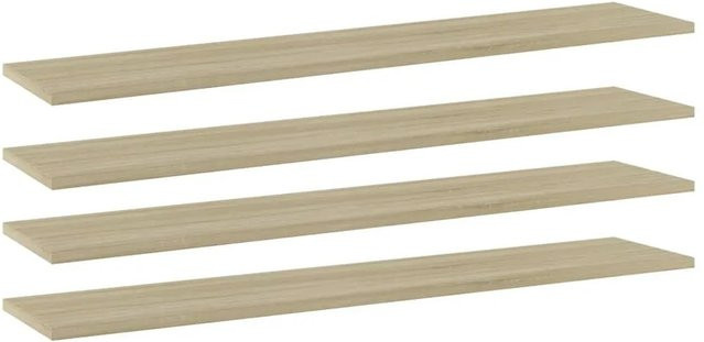 vidaXL Bücherregal-Bretter 4 Stück Sonoma-Eiche B: 100 cm, T: 20 cm, H: 1,5 cm - Bild 1