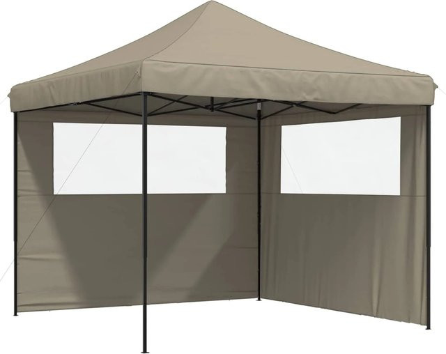 vidaXL Party-Zelt Taupe aus Oxford-Stoff und PVC, B/T/H: 292 x 292 x 315 cm - Bild 1