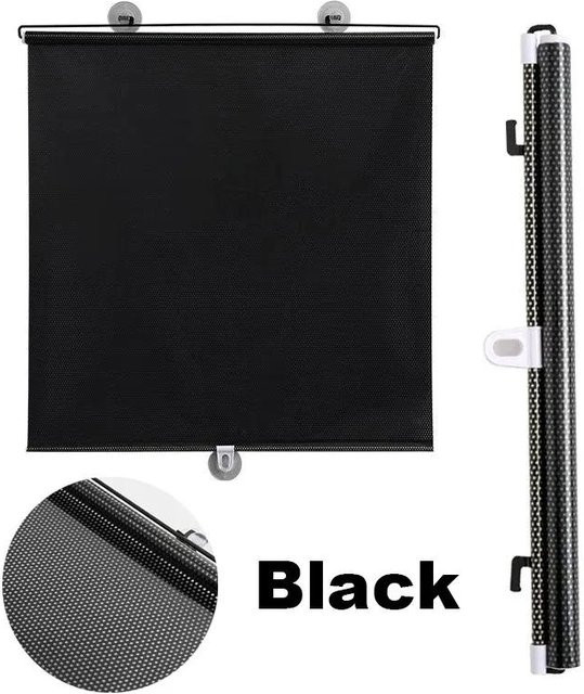 Linyi Curtains Verdunkelungsvorhang mit Saugnapf für Büro, Auto oder Schlafzimmer, Schwarz, Breite: 58 cm, Höhe: 125 cm - Bild 1