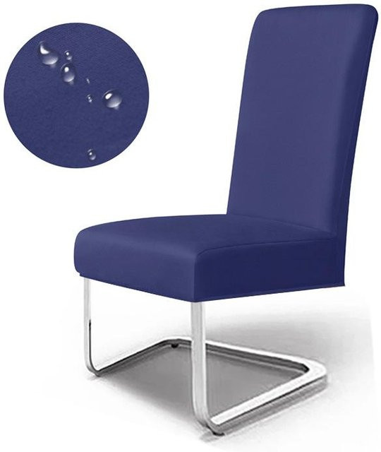 Wasserabweisender Stuhlbezug von Yiran Furniture für Esszimmerstühle in Navy Blau, Polyester, B/H/T: 21 x 19 x 1 cm - Bild 1