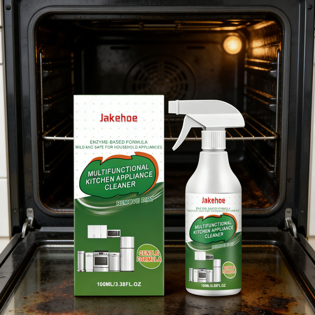 Jakehoe Küchengeräte-Reinigungsspray zur Dekontamination und Entfernung von Ölflecken, Weiß, 100ml - Bild 1