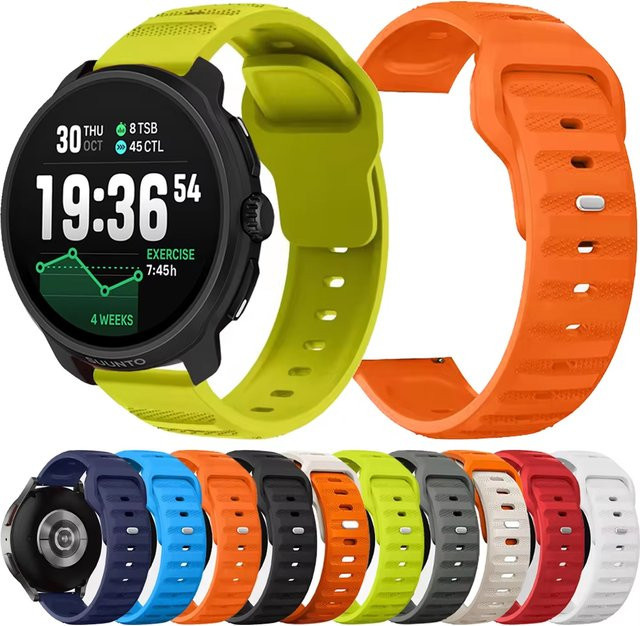 Suunto Silikonarmband, Schwarz, Unisex, 20 mm, 22 mm - Bild 1