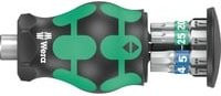 Wera Kraftform Kompakt Stubby Magazin Bithalter mit 3 Bits in Schwarz und Grün - Bild 1