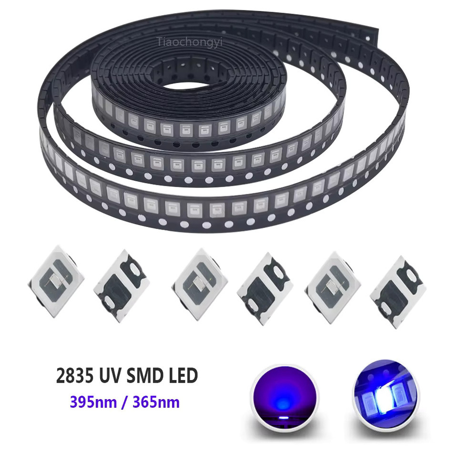 TiaoChongYi UV-Lila LED-Licht-Chips 2835 3528 SMD Ultraviolett 365 nm 395 nm 0,5 W 0,2 W - Bild 5