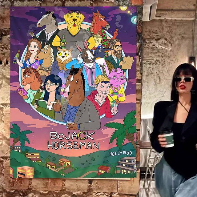 Potdemiel B-BoJack Animation Wandbanner Multicolor als DIY Deko für Wohnzimmer und Wohnheim - Bild 1