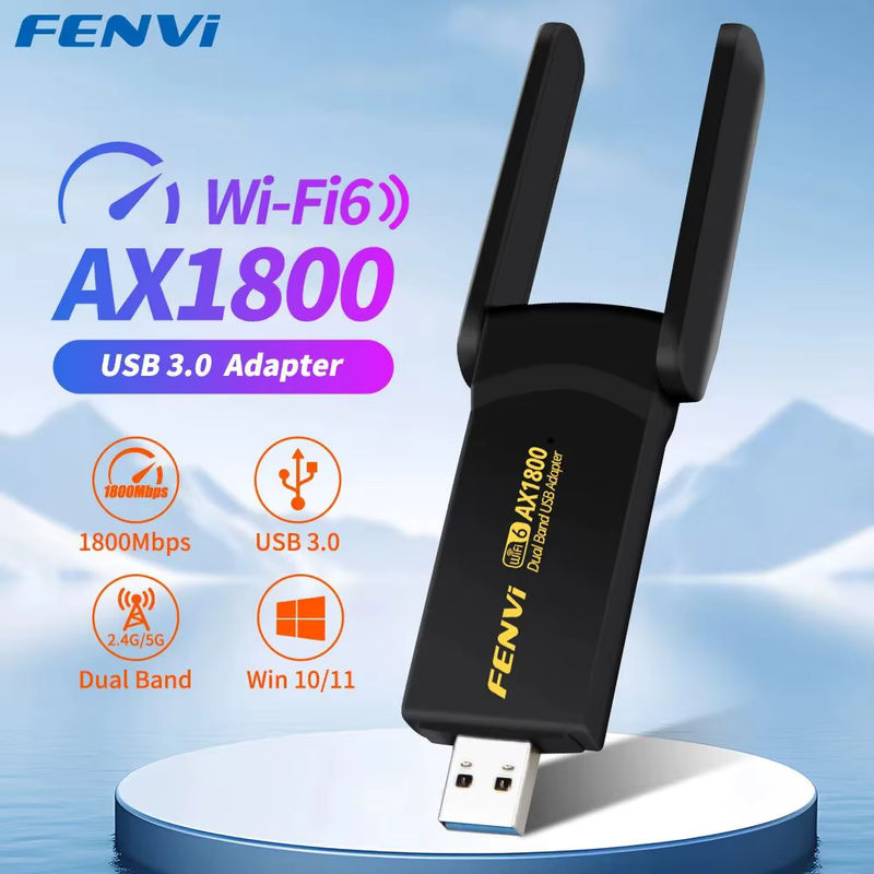 FENVI WiFi 6 USB-Adapter Dual Band 2,4 GHz/5 GHz Wireless Netzwerkkarte mit USB 3.0 Dongle in Schwarz - Bild 5