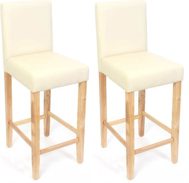 MCW Barhocker Cesena 2er-Set aus Kunstleder in Beige - Bild 1