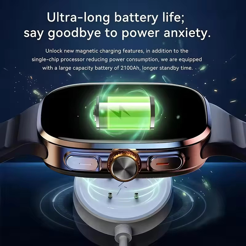 GUHUAVMI 4G Smartwatch mit 2,40 Zoll AMOLED-Bildschirm, 8GB RAM, 128GB Speicher, WiFi, GPS und HD-Videoanruf in Schwarz - Bild 5