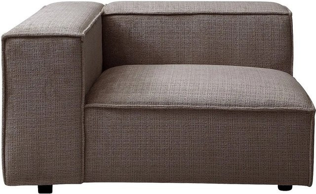 Vente-unique Sessel Ruzolo mit gerader Rückenlehne in Taupe und Beige aus Chenille-Stoff, Breite: 121 cm - Bild 1