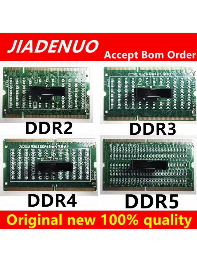 JIADENUO Diagnose-Analysegerät für SDRAM SO-DIMM Notebook-Speicher DDR2 DDR3 DDR4 DDR5 mit LED-Tester-Karte in Grün - Bild 4