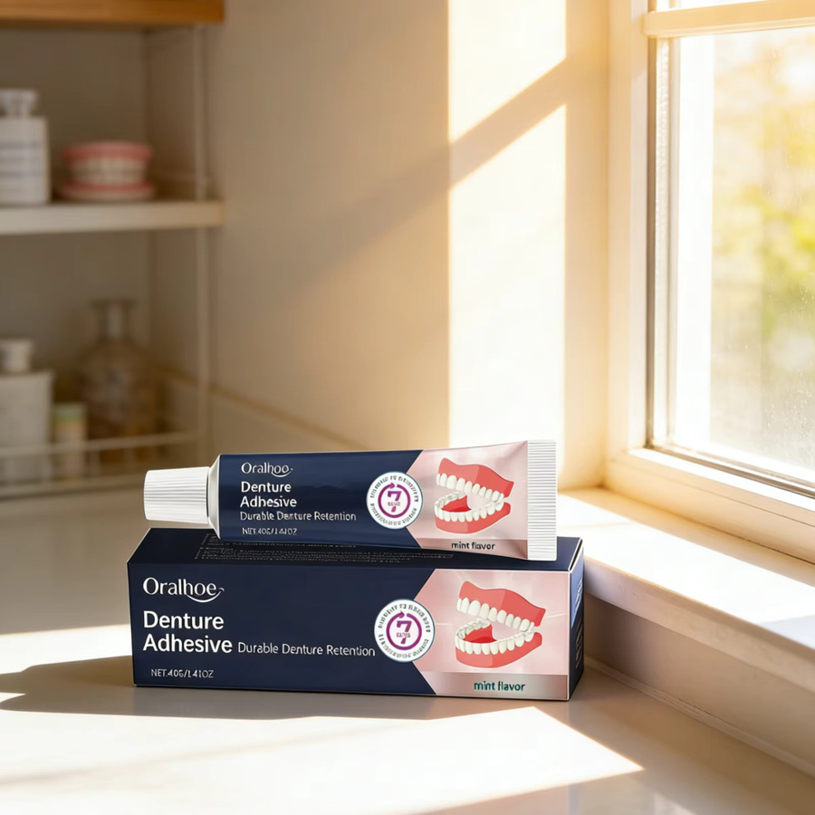 Oralhoe Zahnprothesen-Fixiercreme, Minzgeschmack, Unisex - Bild 3