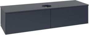V&B Waschtischunterschrank Antao mit Beleuchtung ohne Frontstruktur in Blau lackiert B: 160 cm, T: 50 cm - Bild 1