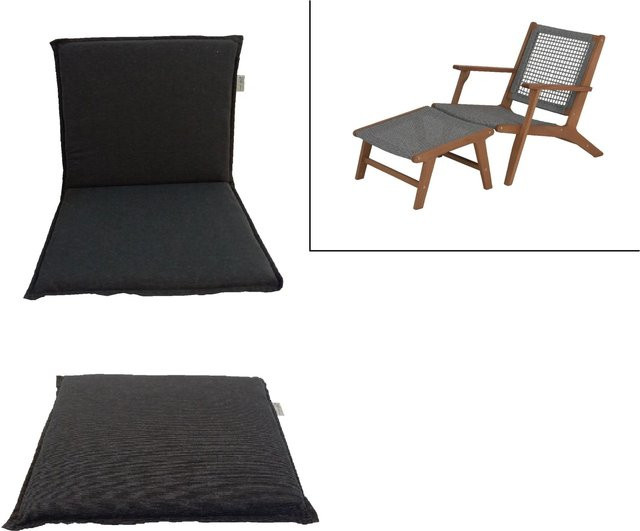 Acamp Sitzauflage Bangkok in Anthrazit für Relaxstuhl und Deckchair - Bild 1
