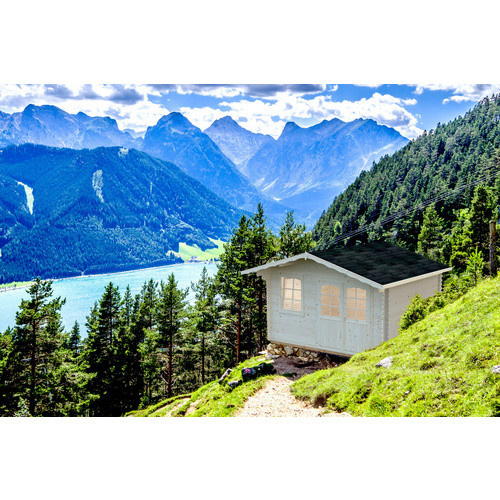 PALMAKO Blockbohlenhaus Emma aus Holz in Braun, B/H/T: 426 x 257 x 300 cm - Bild 2