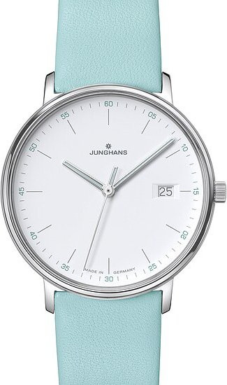 Junghans Armbanduhr Form, Quarz, Edelstahl, Weiß, 34,1 mm, Damen - Bild 1