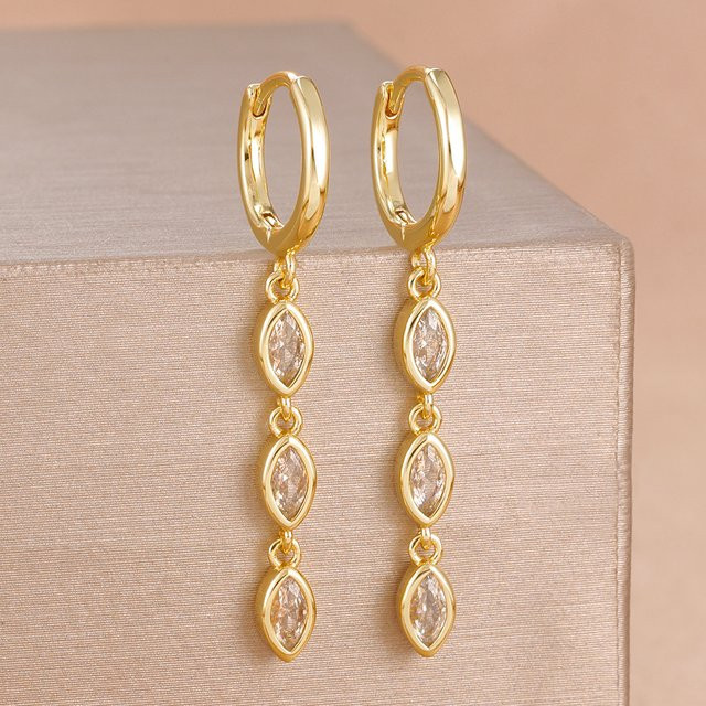 Maodane Ohrringe, Zirkonia, Gold, Damen - Bild 1