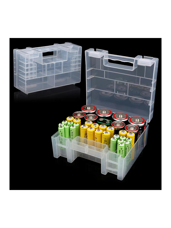 Transparenter Kunststoff-Batteriekasten als Organizer für AA AAA C D und 9V Batterien - Bild 7