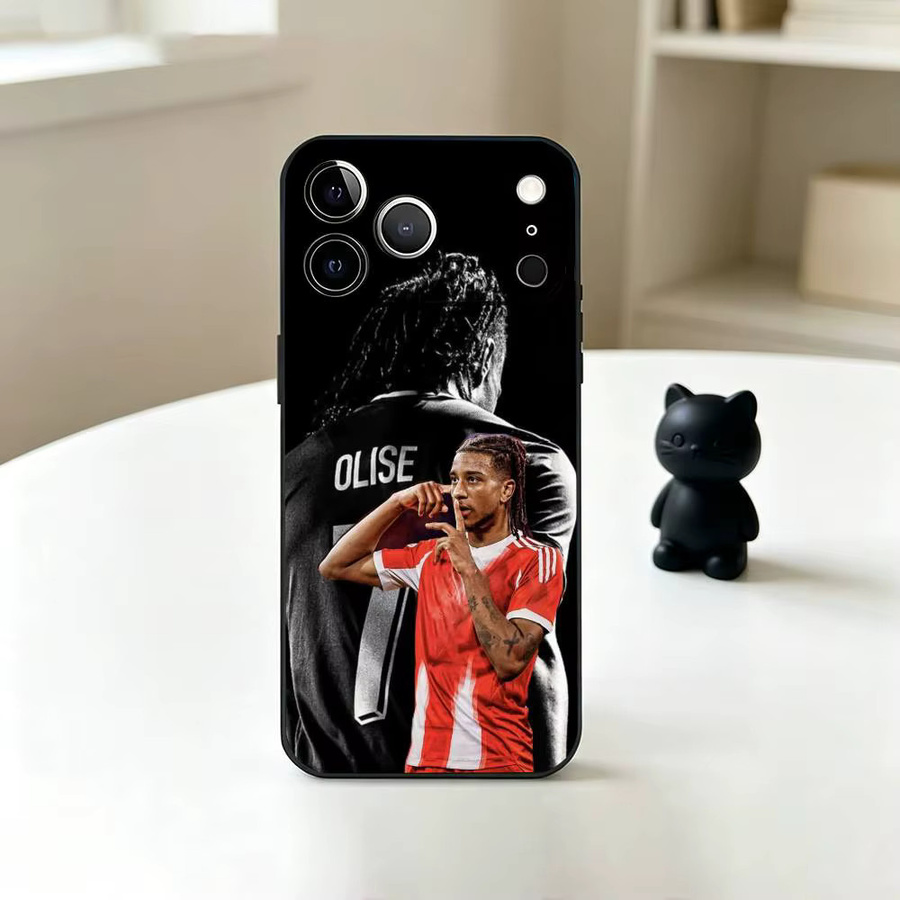 Handyhülle aus weichem Silikon mit Michael Olise Fußball Motiv für iPhone 17 16 15 14 13 12 11 Pro Max Plus X XR - Bild 2