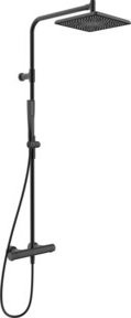 Hansa Regenbrause-Thermostat Aurelia, 1-strahlig, eckig, matt-schwarz - Bild 1