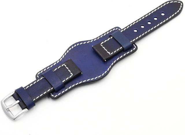 Fossil Uhrenarmband Leder, Blau, Herren - Bild 1
