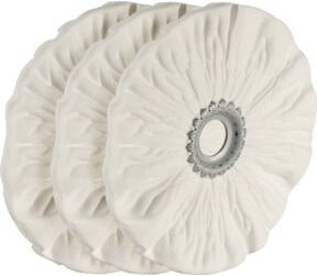 Osborn Feinst-Poliervlies Tuchring-Set, 3-teilig, weiß, Durchmesser: 20 cm - Bild 1