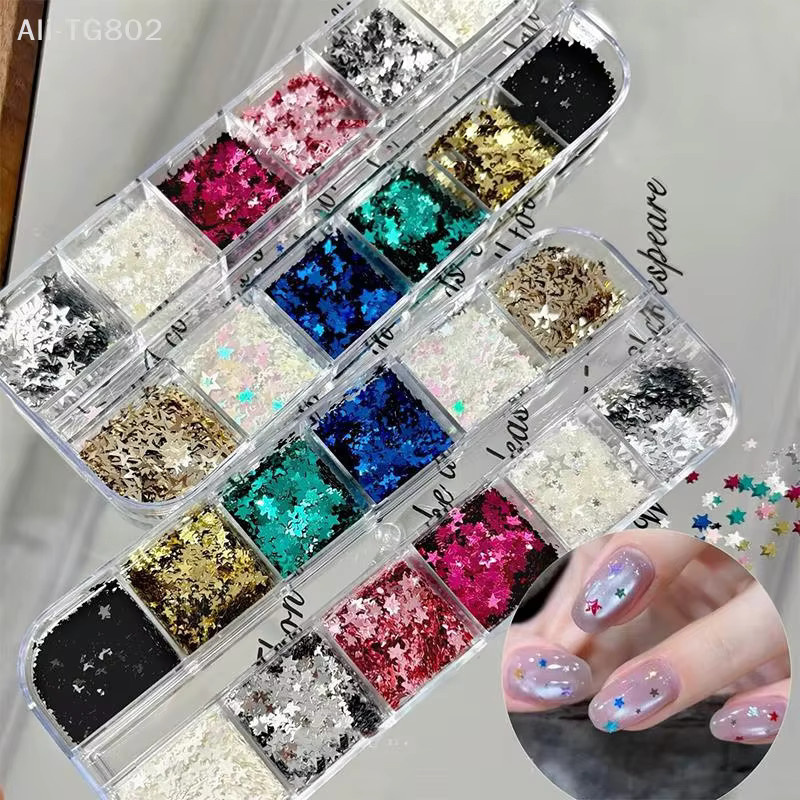 STERN Nagelglitter, Bunte Sterne und Punkte, Glänzend - Bild 3