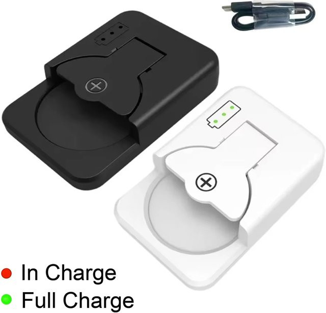 Viesrita Universal-Ladegerät für Button-Batterien mit USB-C, wiederaufladbar für Lithium LIR2016, LIR2025 und LIR2032, 4,2 V, Mini-Ladegerät in Schwarz oder Weiß - Bild 1