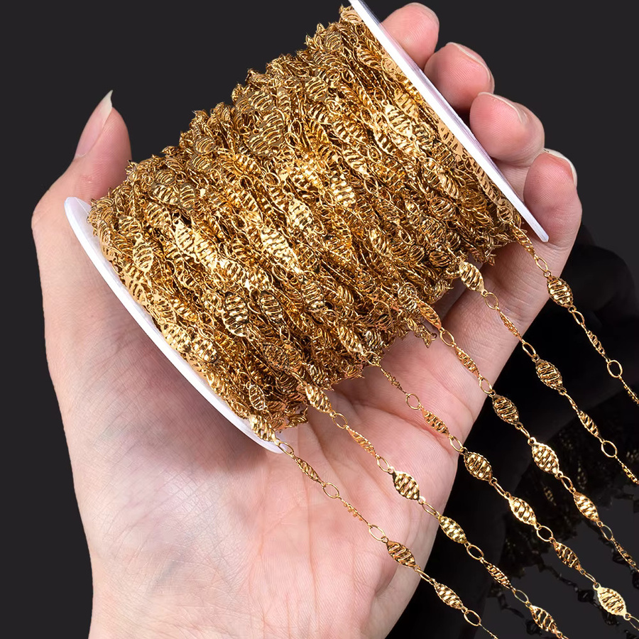 MOONMADE Verbindungskette Edelstahl, Gold, 1 Meter, Unisex - Bild 2