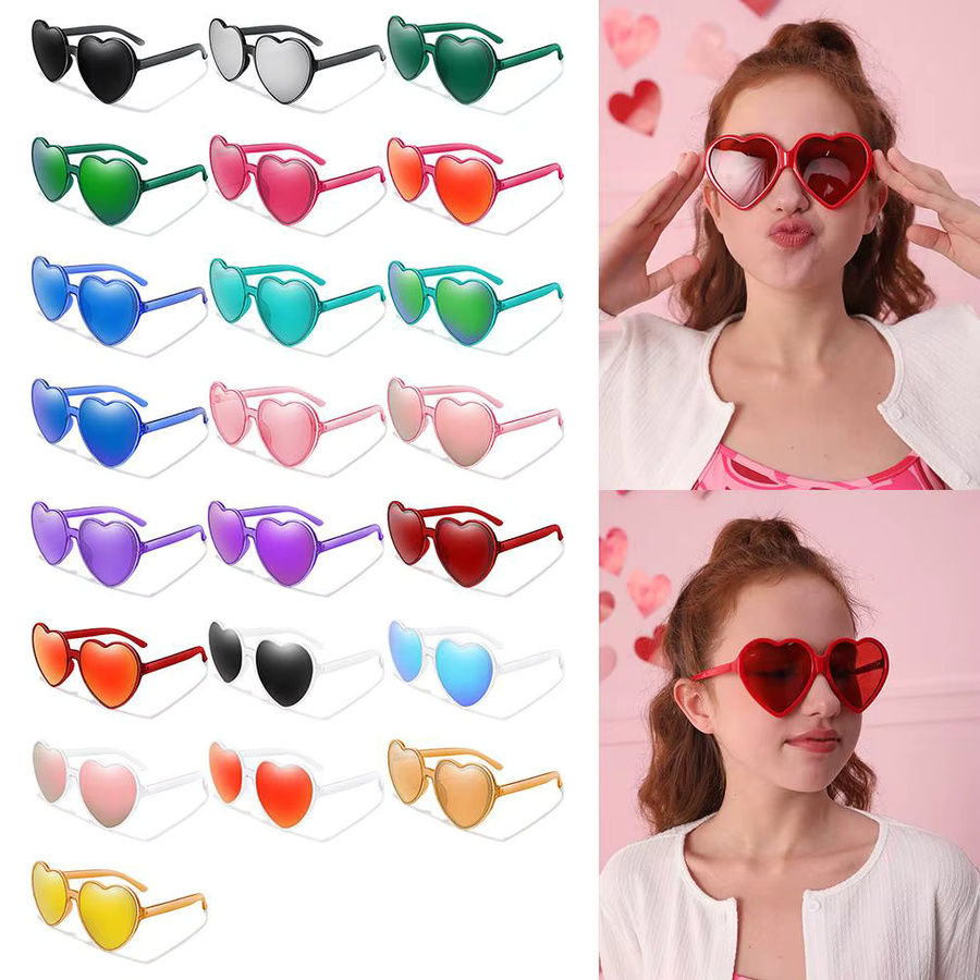 Gootrades Sonnenbrille Herzform, Vollrand, Multicolor, Damen, Kunststoff - Bild 3