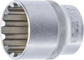 BGS Steckschlüssel-Einsatz Gear Lock 10230, Antrieb Innenvierkant 1/2 Zoll, Schlüsselweite 30 mm, Farbe Silber - Bild 1