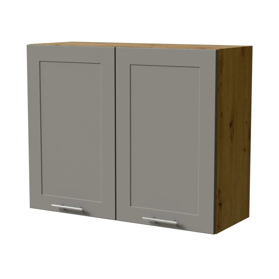 Feldmann-Wohnen Hängeschrank Oslo W3 in Eiche Artisan und Dust Grey Matt mit Soft-Close-Türen, Breite: 90 cm, Tiefe: 32,5 cm, Höhe: 72 cm - Bild 2