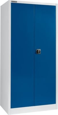 Schäfer Shop Select Materialschrank MSI 2609 aus Metall in Weißaluminium/Enzianblau, H: 193,5 cm, B: 95,0 cm, T: 60,0 cm - Bild 1