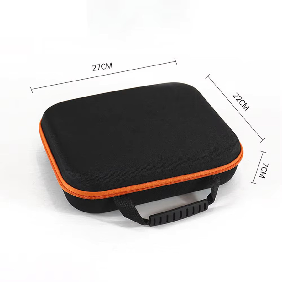 Tragbare Werkzeugtasche aus Oxford-Stoff in Orange und Schwarz mit Griff und Reißverschluss, große Aufbewahrungstasche für Bohrzangen und elektrische Schleifmaschinen, B/T/H: 27,0 x 22,0 x 7,0 cm - Bild 3