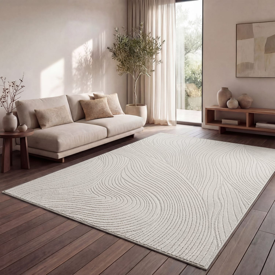 In- & Outdoor-Teppich Cotara in Creme, rund, Durchmesser: 200 cm - Bild 2