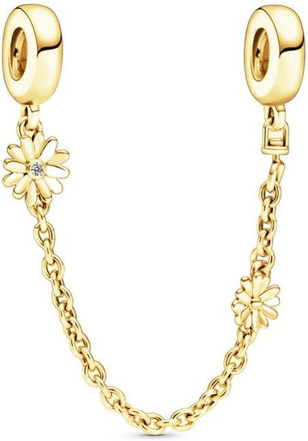 Miniso Sicherheitsketten-Clip-Anhänger, Messing, Perle, Zirkonia, Gold, Damen - Bild 1