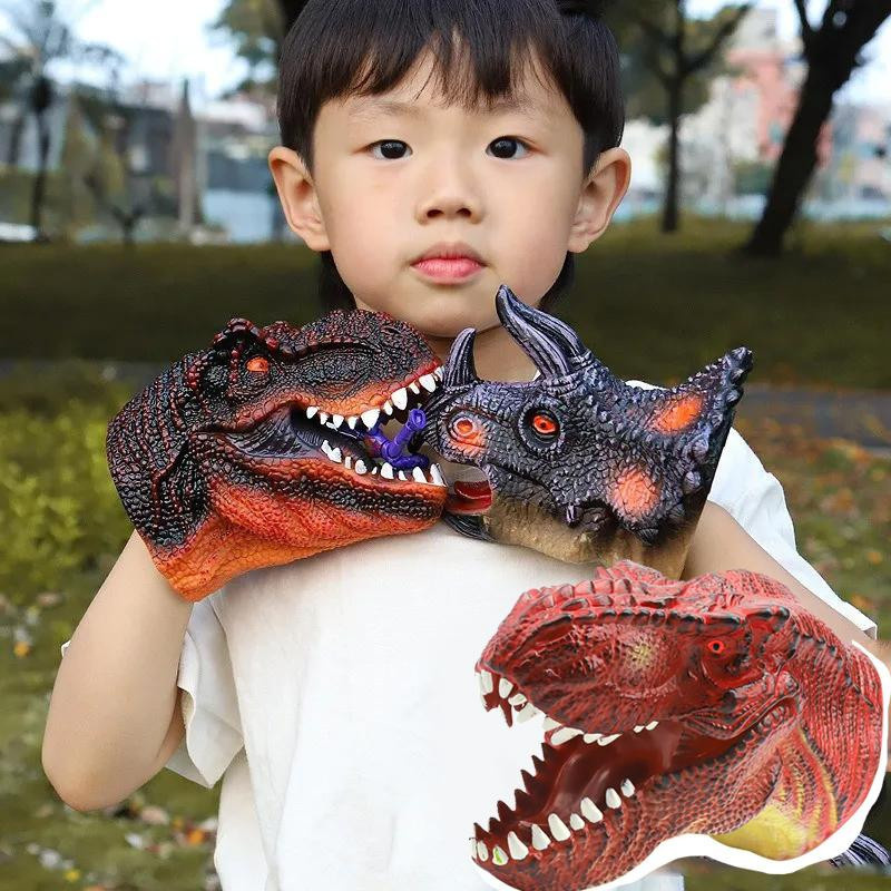 IYUEQIANLI Dinosaurier Handpuppe Weich Rollenspiel Tier - Bild 3