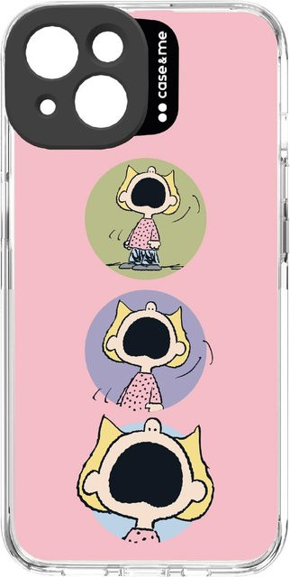 Apple iPhone 14 Hülle Daily Mood mit Peanuts-Motiv und Objektivschutz in Pink - Bild 1