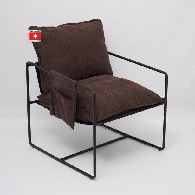 Albatros Designer Vintage Sessel Breston mit Stoffbezug in Braun - Bild 1