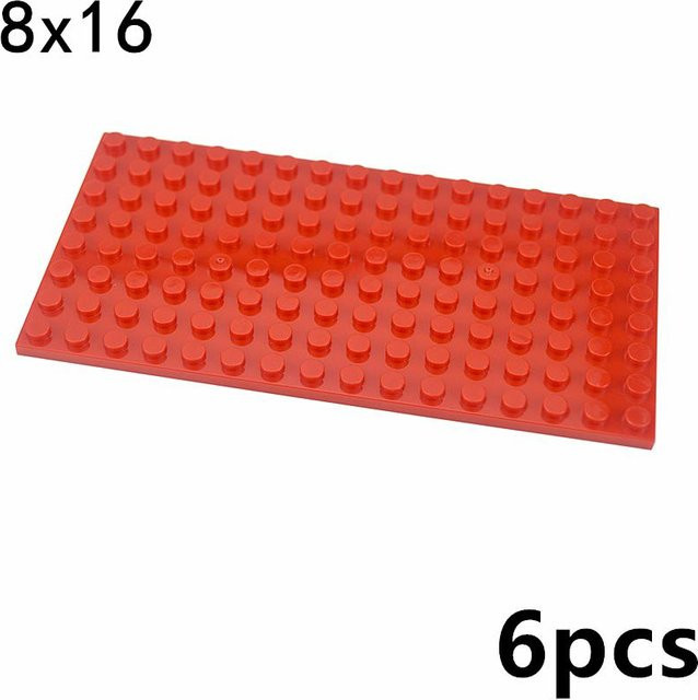 Moc 92438 Dünne Bausteine Kleine Partikel 8x16 Punkte Platte, 6-teiliges Set, ab 6 Jahren - Bild 1