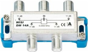 Wisi Verteiler 4-fach 5-2400MHz 11dB DM14A in Silber - Bild 1