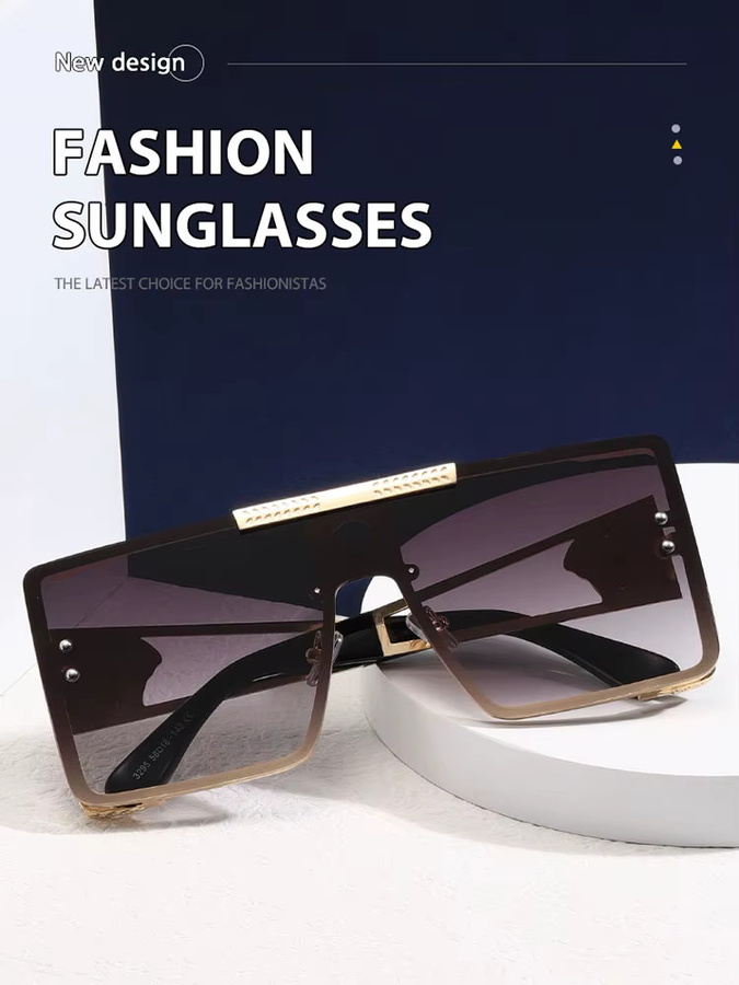 CHUANCHEN Sonnenbrille, Vollrand, Metall, Square - Bild 6