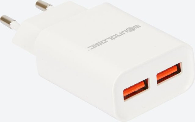Soundlogic Ladegerät mit 2 USB-A-Anschlüssen in Weiß - Bild 1