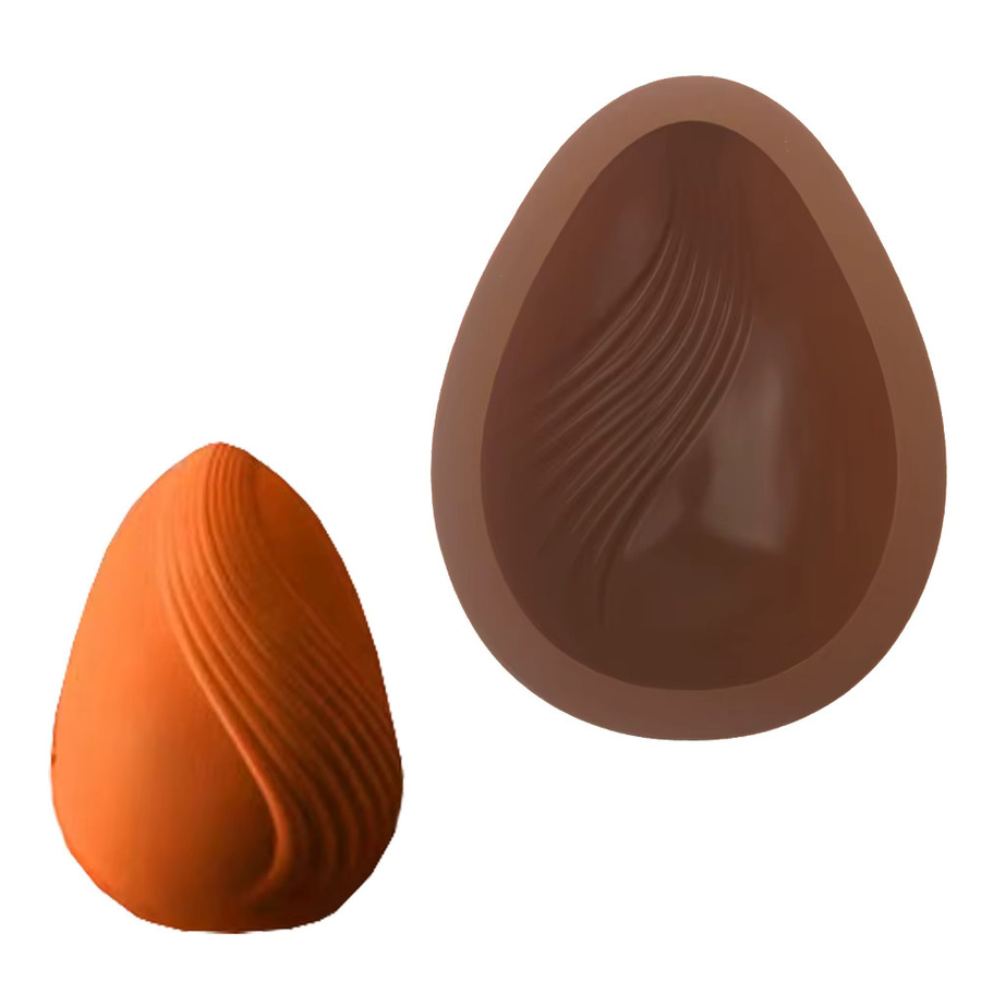 Meibum Silikon-Kuchenform für Ostereier und Osterbänder, ovale Schokoladenform für Desserts und Backwerkzeuge - Bild 2
