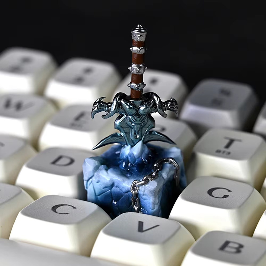 Arvin Frostmourne Artisan Harz-Tastenkappe für mechanische Tastaturen, handgefertigte Anime-Keycap für MX-Switches, 1u ESC-Taste - Bild 3