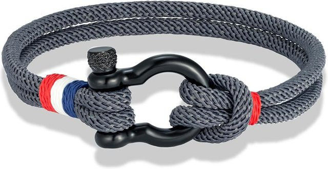 Armband Edelstahl, Schwarz, Unisex, 19cm - Bild 1